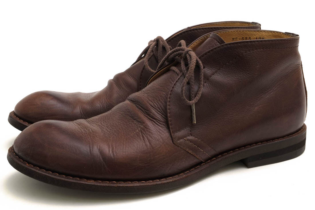 檀那オリーブ/MR.OLIVE/ME-525 E.O.I WATER PROOF SHIRINK LEATHER CHUKKA BOOTS チャッカブーツ 【中古】