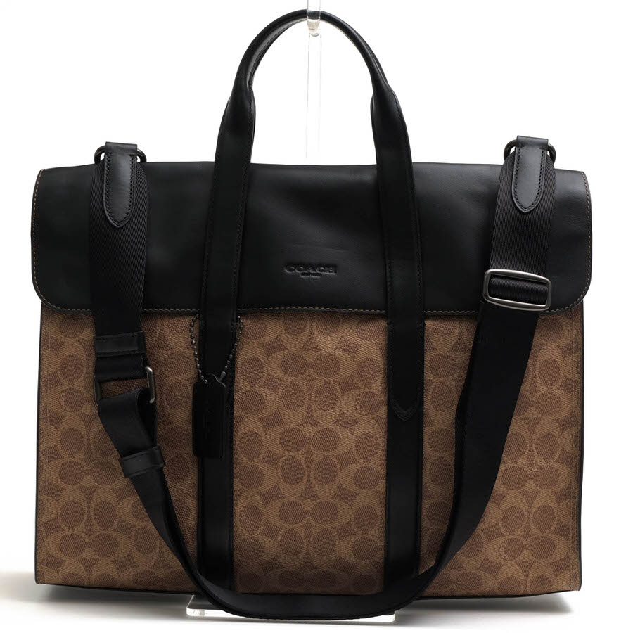 コーチ/COACH/39775 Metropolitan portfolio in signature canvas メトロポリタン ポートフォリオ シグネチャー キャンバス ビジネスバッグ 【中古】 |ブランディング2号店