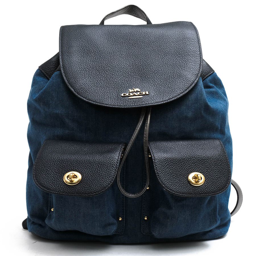 コーチ/COACH/F25883 Billie Backpack Denim Multi Light Gold リュック 【中古】 |ブランディング2号店
