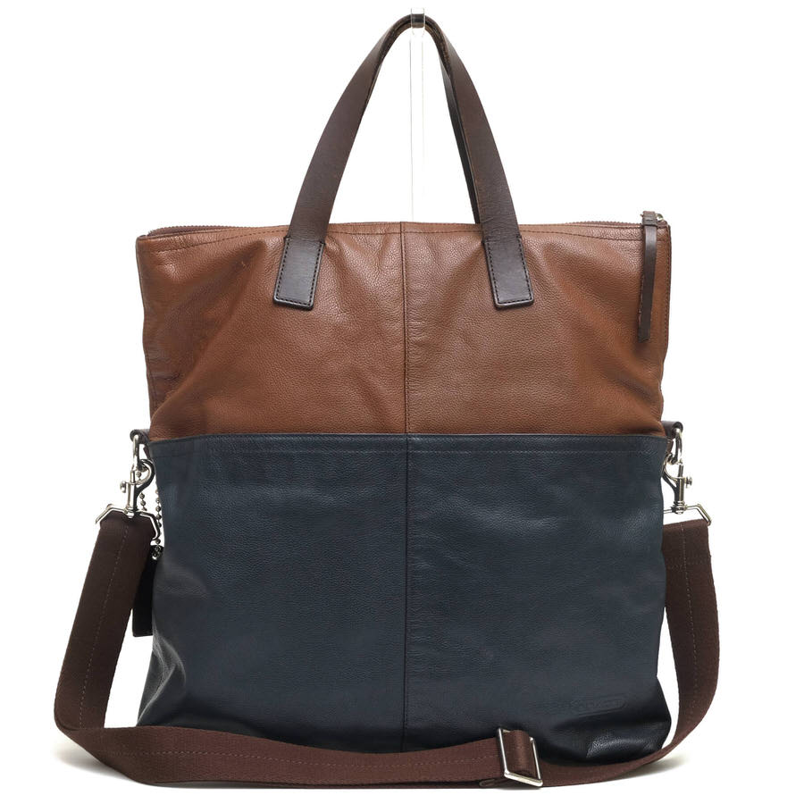 コーチ職/COACH/70891 トンプソン なめし革 色つや立ちはだかる フォルドオーバー トート トートバッグ 【中古】