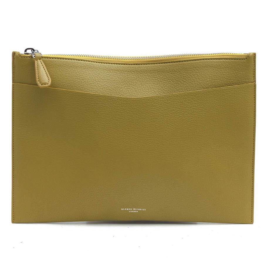 ダン吸血鬼/Dunhill/Duke Fine Leather Zip Pouch 公爵 二つ目御徒面子/クラッチペダル御徒面子 【中古】