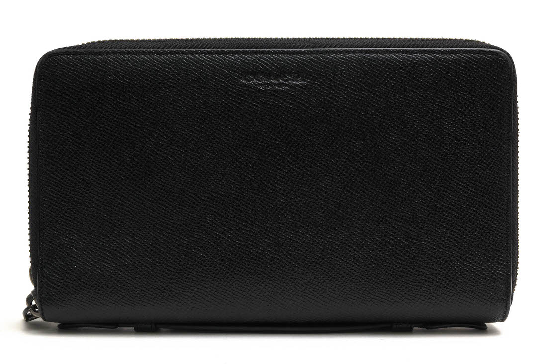 コーチ/COACH/F59114 Double Zip Travel Organizer In Crossgrain Leather ダブルジップ トラベルオーガナイザー 長財布 【中古】