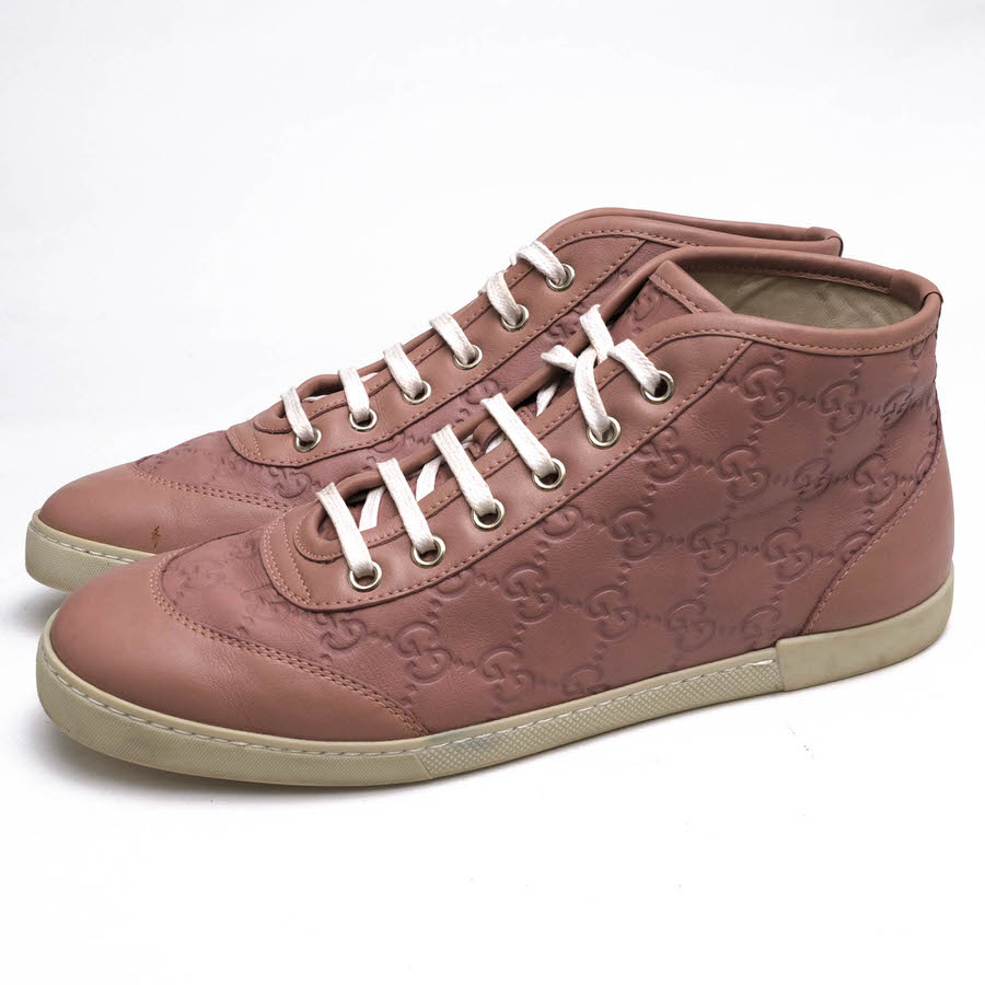 楽天市場】【グッチ】Gucci GGスプリーム レザー ハイカット