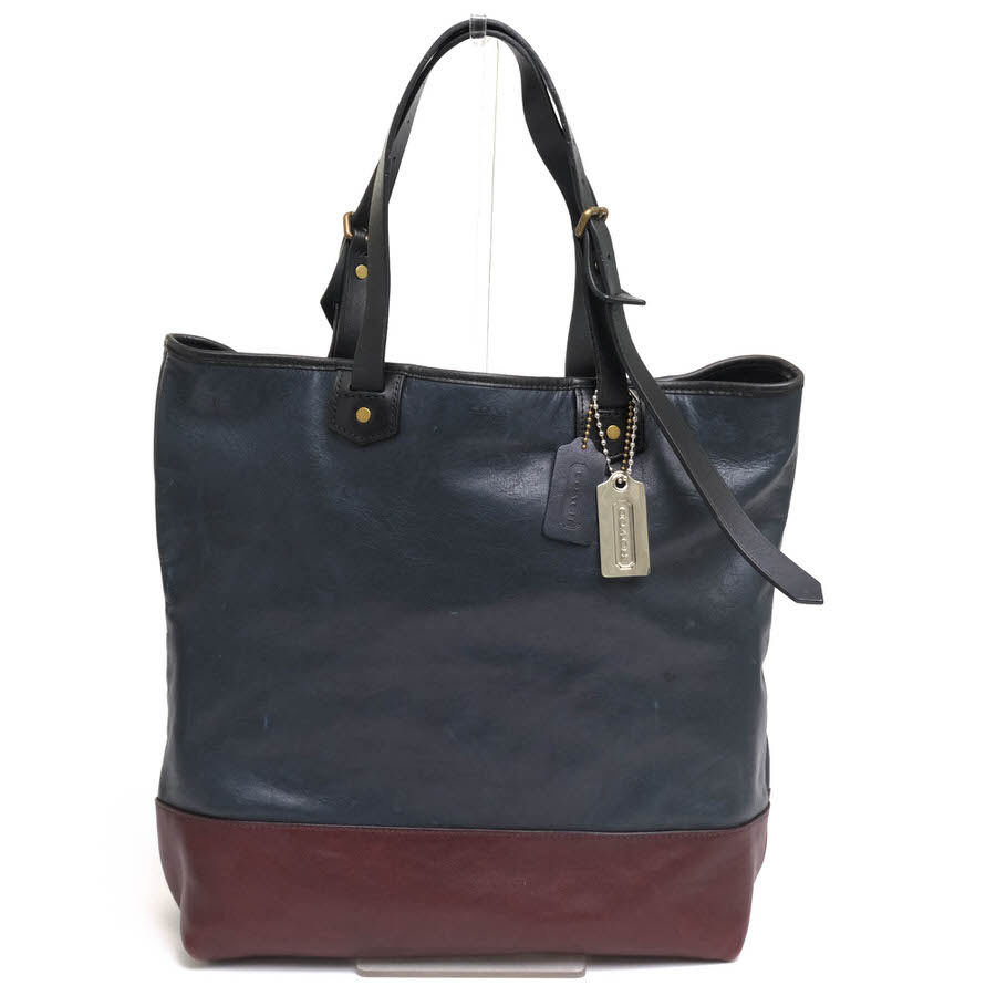 コーチ職/COACH/71395 Bleecker Colorblock Shopper ブリーカー 色つや立ちはだかる ショッパー トートバッグ 【中古】