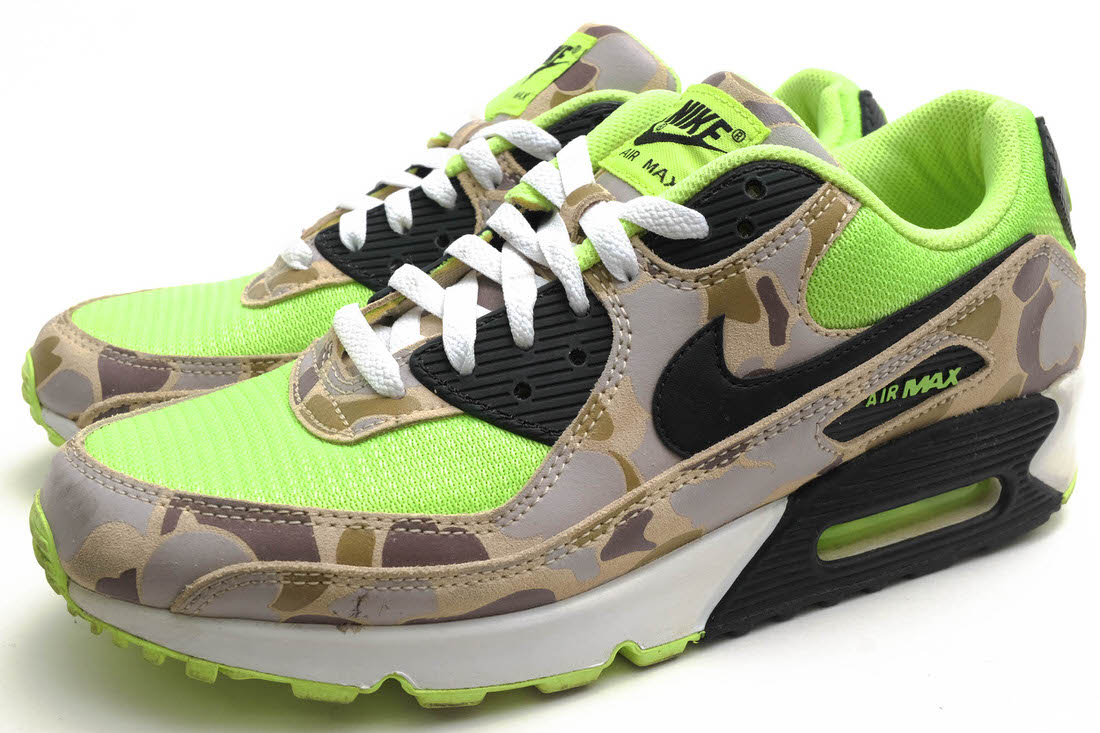 ナイキ/NIKE/CW4039-300 AIR MAX 90 GREEN DUCK CAMO エアマックス 90 ダック カモ ローカットスニーカー 【中古】