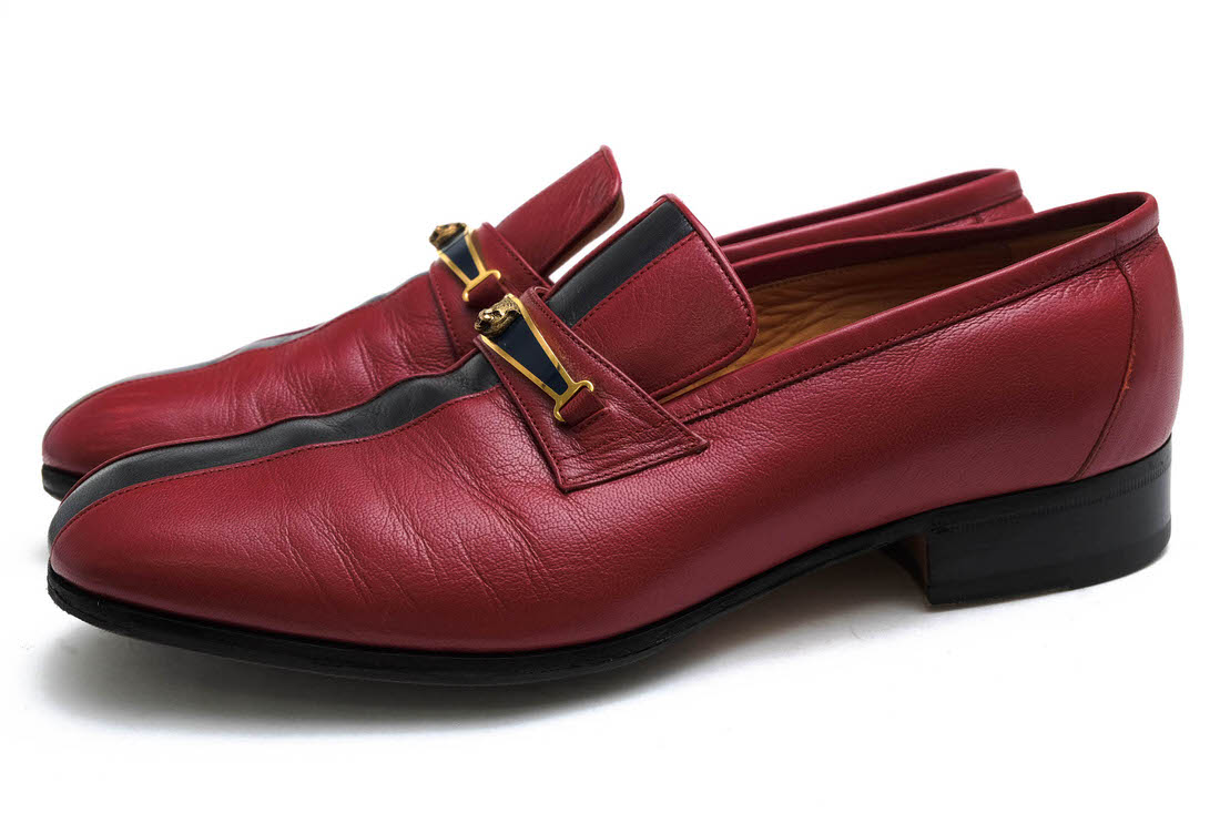 グッチ/GUCCI/510104 Goatskin Feline Ginger Loafer スリッポン 【中古】