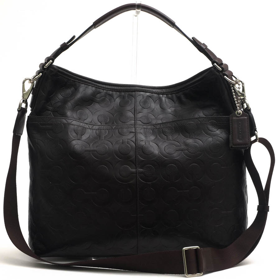 コーチ/COACH/70249 Op Art Leather East/West Crossbody Satchel X オプアート レザー イースト ウエスト クロスボディ サッチェル トートバッグ 【中古】 ｜ブランディング２号店