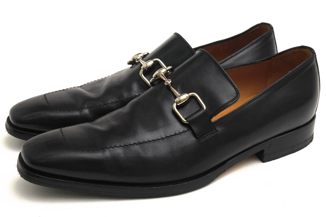 楽天市場】GUCCI グッチ/Gバックル ビットローファー スエード/1016121