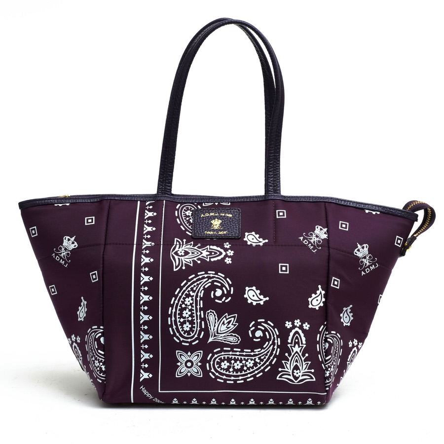 エーディーエムジェイ/ADMJ/19SC0901 NYLON/BANDANA PRINTED FASTENER TOTEBAG トートバッグ 【中古】