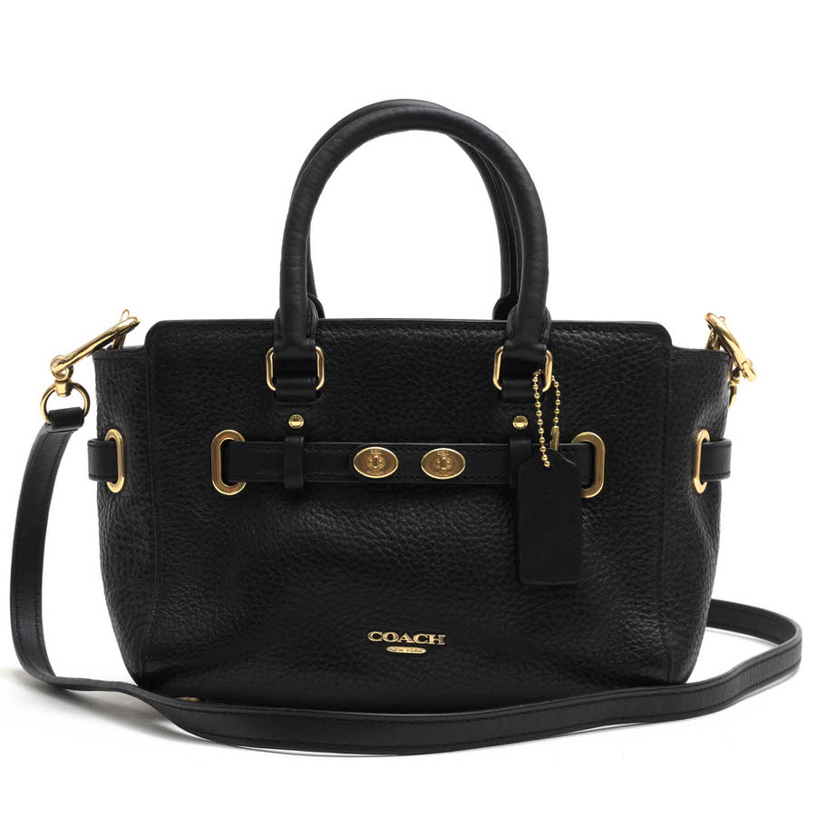 コーチ職/COACH/F37635 Mini Blake Carryall In Bubble Leather ミニ ひと休み 持ちはこび櫂 はたご屋 砂上の楼閣 ハンドバック 【中古】