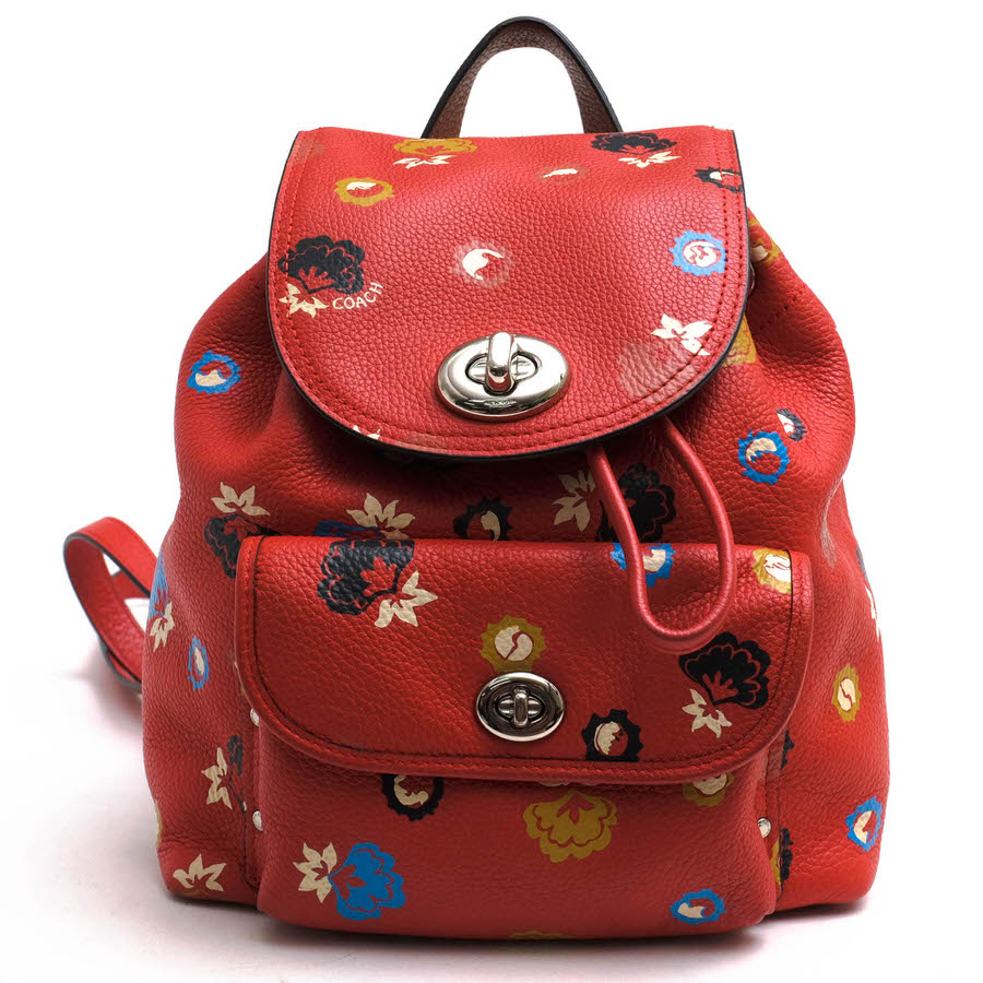 楽天市場】COACH(コーチ) フラワー リュック 水色 ブルー デニム