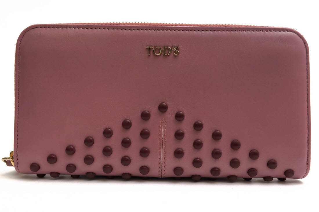 トッズ/TOD\u0027S/P.F Zip Around Gommini 20X11 ゴンミーニ 長紙入れ 【中古】