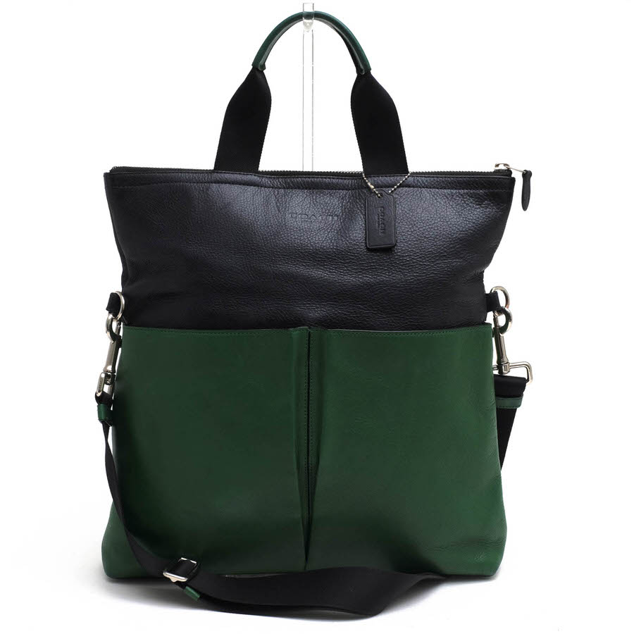 コーチ職/COACH/F71722 FOLDOVER TOTE IN SMOOTH LEATHER サリヴァン スムースレザーフォルドオーバー トートバッグ 【中古】