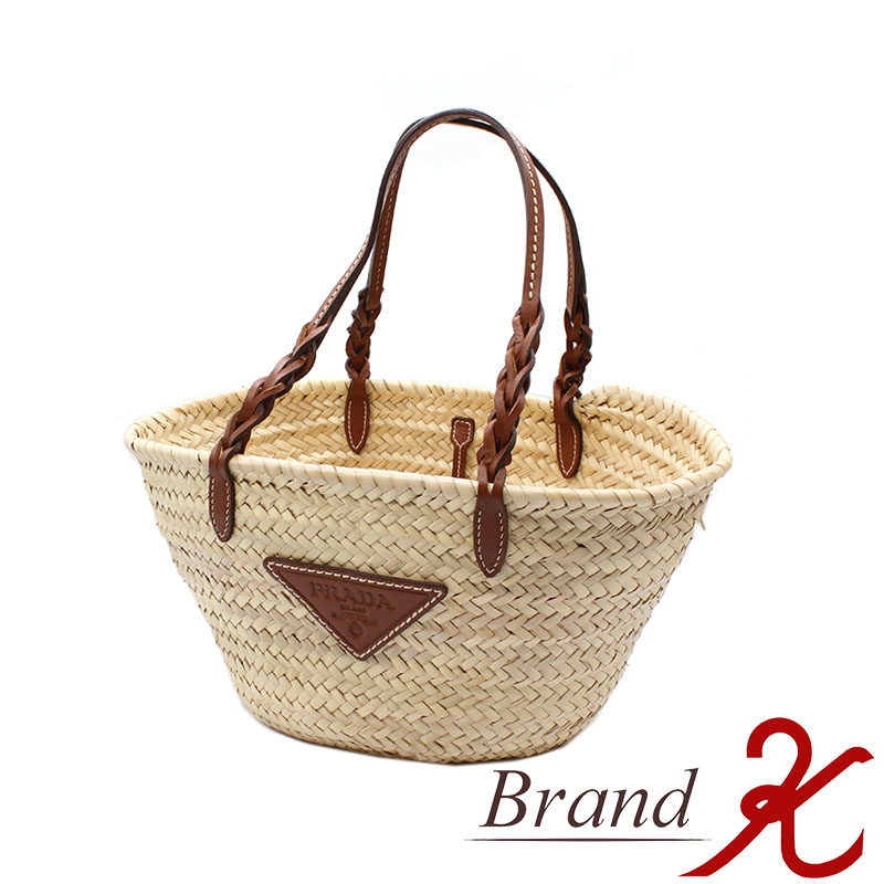 楽天市場】【美品】プラダ 【PRADA】 パニエ ミディアムストロー