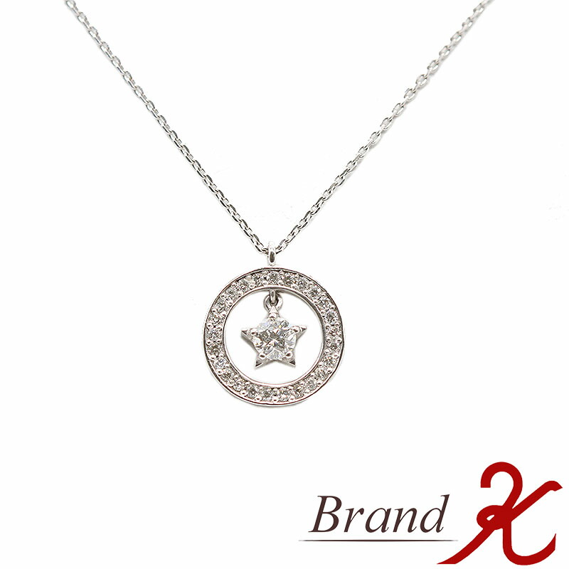 【 festaria bijou SOPHIA 】 星の王子様　K18WG 　ダイヤモンド　ネックレスホワイトゴールド　D0.138ct D0.12ctウィッシュ アポン ア スター　星形ペンダントネックレス　レディース　【中古・美品】【送料無料】　BRAND K 浜町店｜Brand K