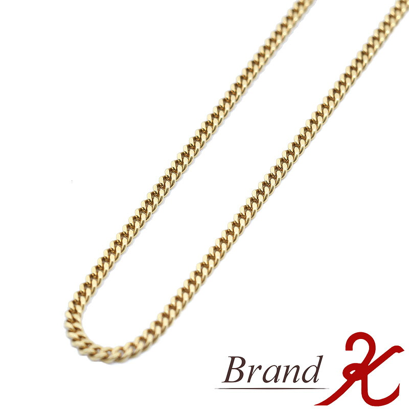 【 K18　喜平　ネックレス 】 2面カット　シングル喜平　ネックレス 約20g　約50.0cm　750　18金 　造幣局刻印　ホールマーク チェーン　メンズ　レディース 【中古品】【送料無料】　BRAND K　浜町店