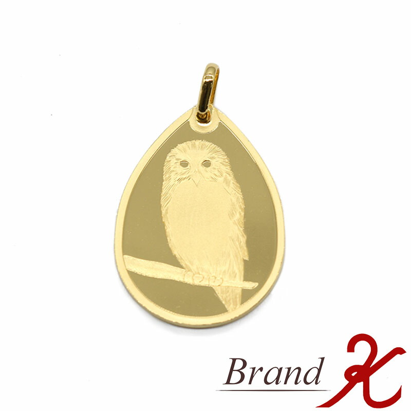 楽天市場】K24YG K18YG 純金 ペンダントトップ ツバルフクロウ金貨 1