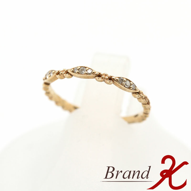 R*中様 agate アガット フラワーリング　10号　K18 楽天市場】【送料無料】【中古】 agete アガット K18 リング 指輪