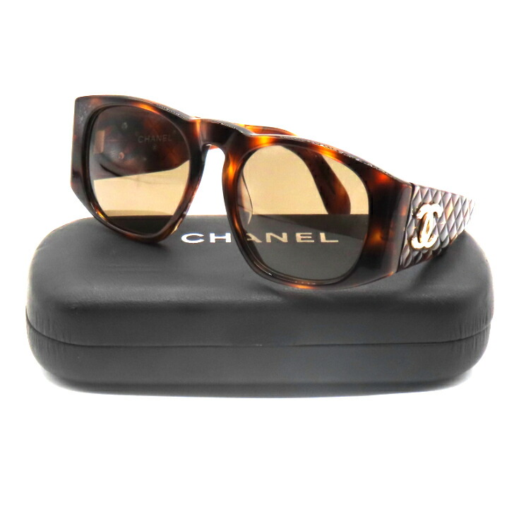 CHANEL ココマークサングラス　鼈甲　01450 91235 マトラッセ CHANEL ココマークサングラス鼈甲01450 91235 マトラッセ