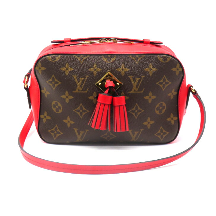 【本物引き受ける】LOUIS VUITTON ルイ・ヴィトン サントンジュ モノグラム コクリコ 赤いこと M43556 ショルダーバッグ 一般受け レディース 貨物輸送無料 【中古品】