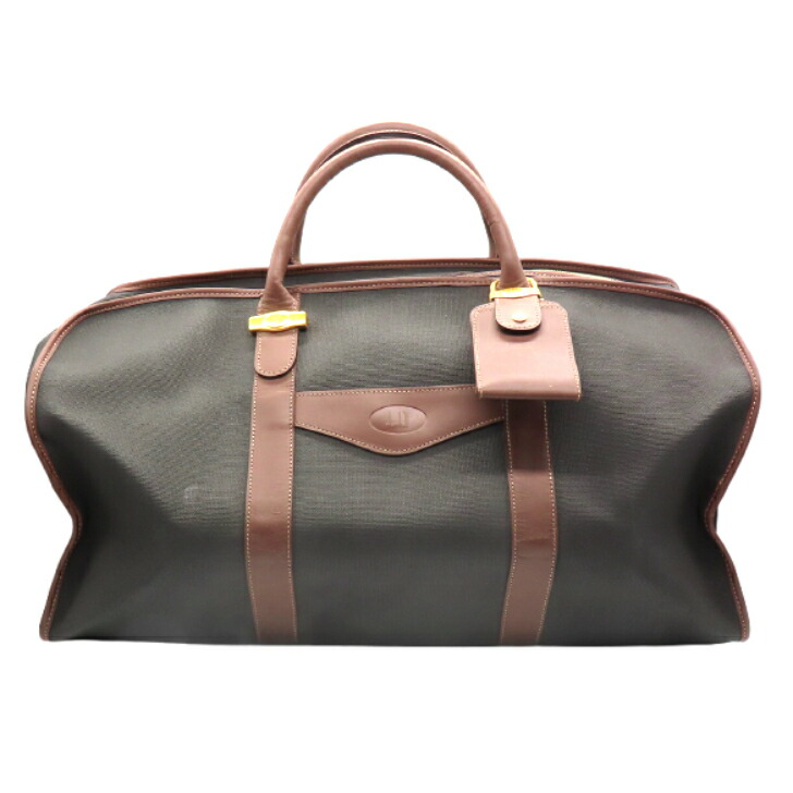 dunhillダンヒル☆ボストンバッグ グレー系×ブラウン PVC×レザー 楽天市場】【バッグ】dunhill ダンヒル ボストンバッグ 旅行鞄