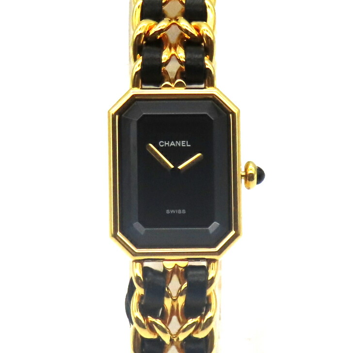 【新品電池】シャネル マトラッセ 黒文字盤 腕時計 スクエア パテント純正ベルト 楽天市場】電池交換済 CHANEL シャネル プルミエール H2433 白