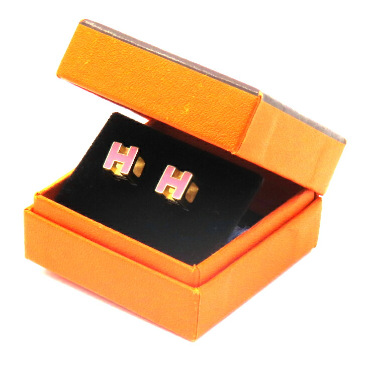 楽天市場】美品 エルメス HERMES ピアス カージュ ド アッシュ H