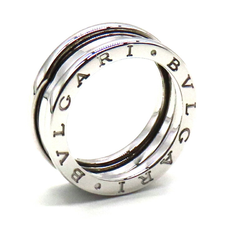 【本物引き受ける】【新品磨き済み】BVLGARI ブル小峡谷 ビーゼロワン Bzero1 2ダンス楽隊 輪っか K18WG 10.1g 14号 貨物輸送無料【中古品】