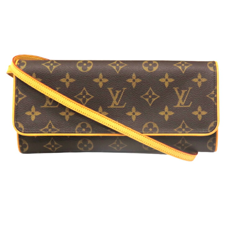 【本物引きうける】LOUIS VUITTON ルイ・ヴィトン ポシェットツインGM 二番目御徒面子 合切袋 モノグラム M51852 レディース 貨物輸送無料 【中古品】