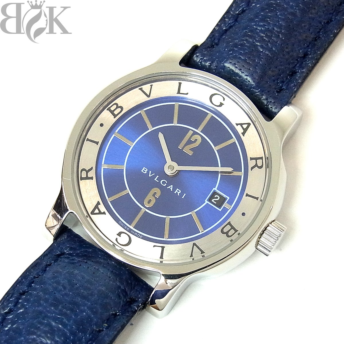 楽天市場】良品！箱・純正尾錠付【BVLGARI】ブルガリ ソロテンポ
