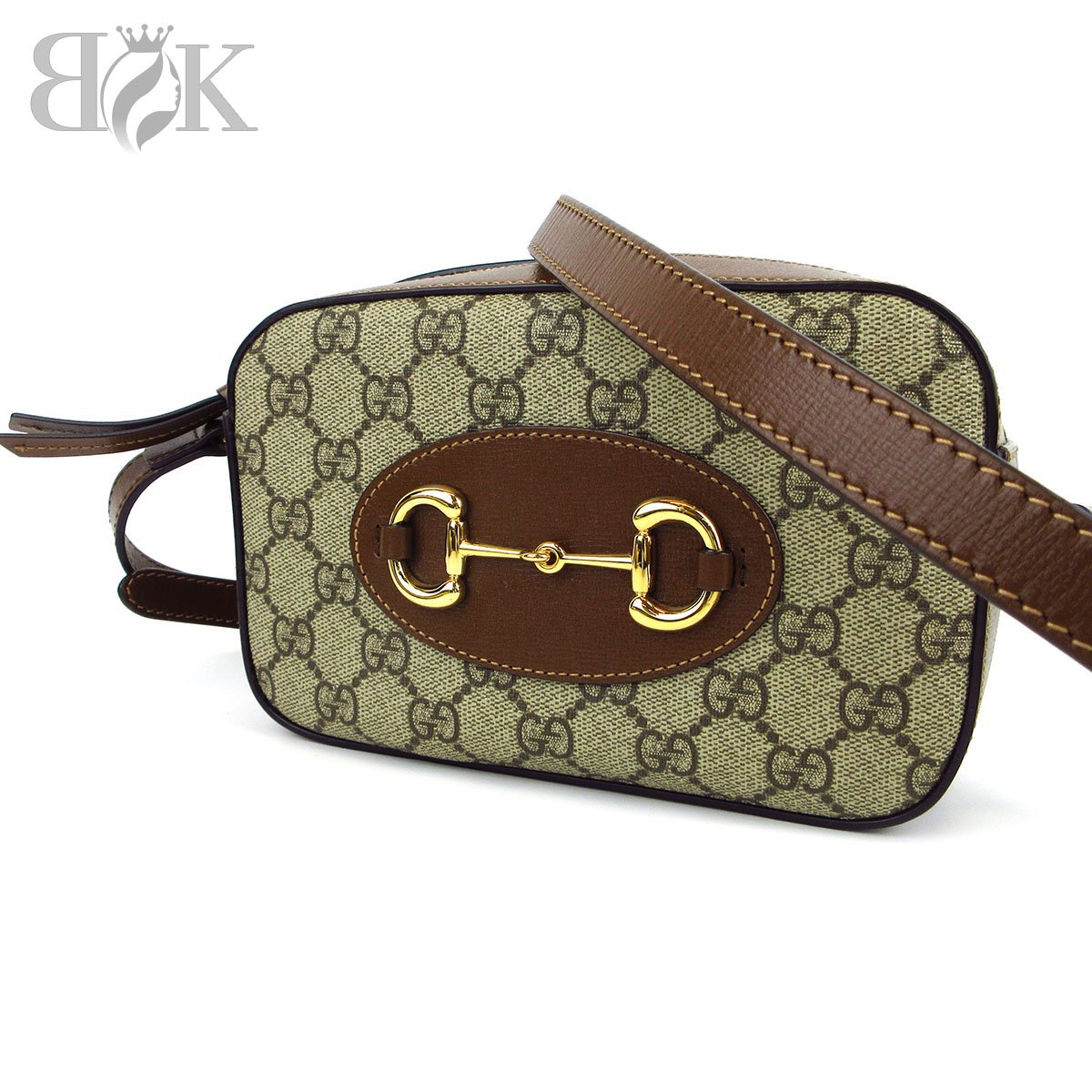 極美品 グッチ 導管ビット 1955 ショルダーバッグ 760196 GGスプリーム PVC × なめし革 GUCCI 【中古】◇