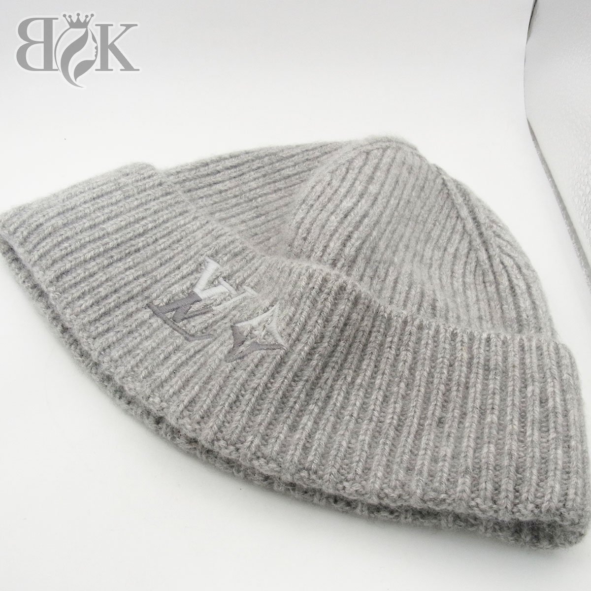 楽天市場】LOUIS VUITTON□ ビーニーLVヘッドライン M77872 ウール100