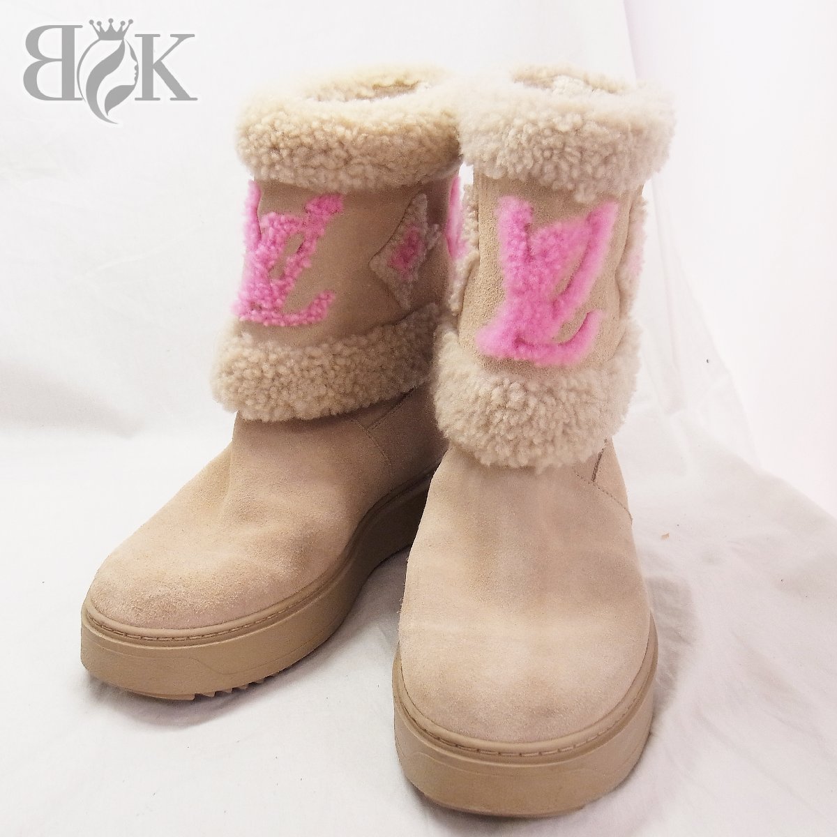 未使用　ルイヴィトン　スノードロップライン モノグラム ムートンブーツ LOUIS VUITTON - LOUIS VUITTON ルイ・ヴィトン スノードロップ