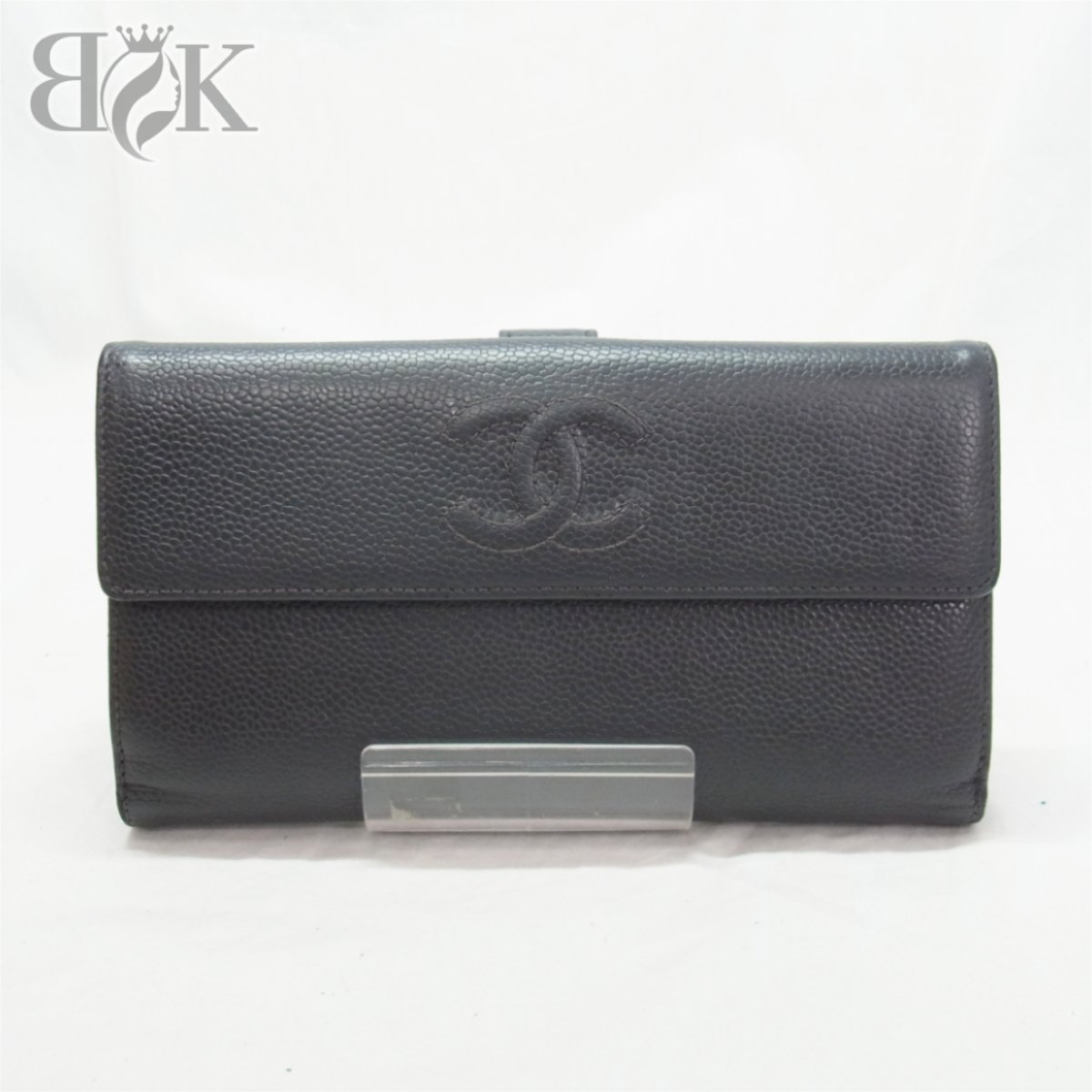 シャネル キャビア人はだ 長紙入れ ココマーク 黒いこと CHANEL 中古 ＋【中古】