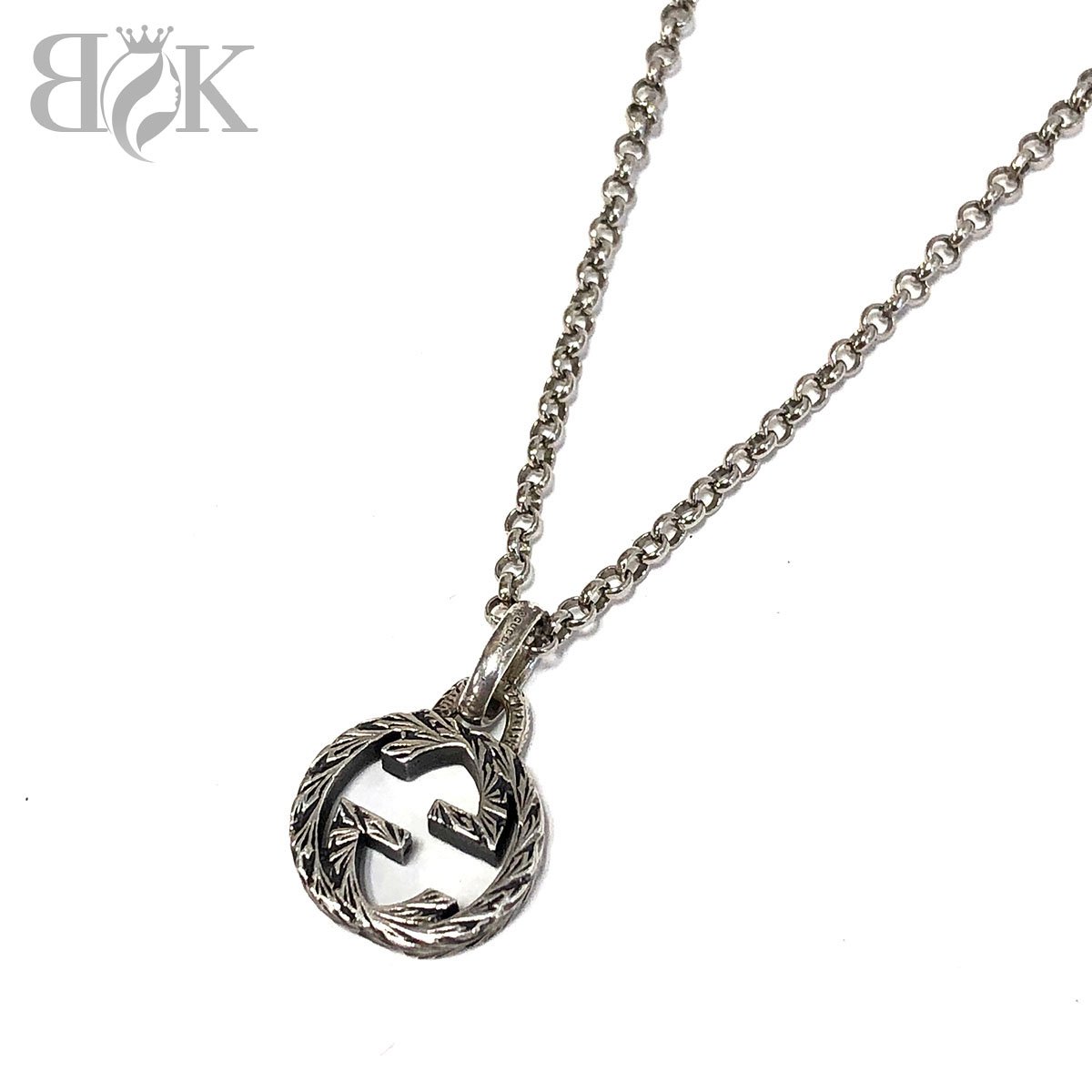 け*パ様 GUCCI インターロッキング 925 シルバー ロゴペンダント ネッ グッチ ネックレス GUCCI インターロッキングG チェーン