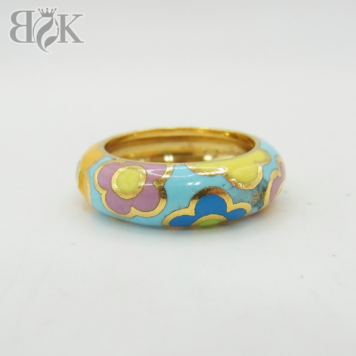 楽天市場】K18 亀モチーフ ホワイトシェル×ダイヤリング 甲羅開閉 14号