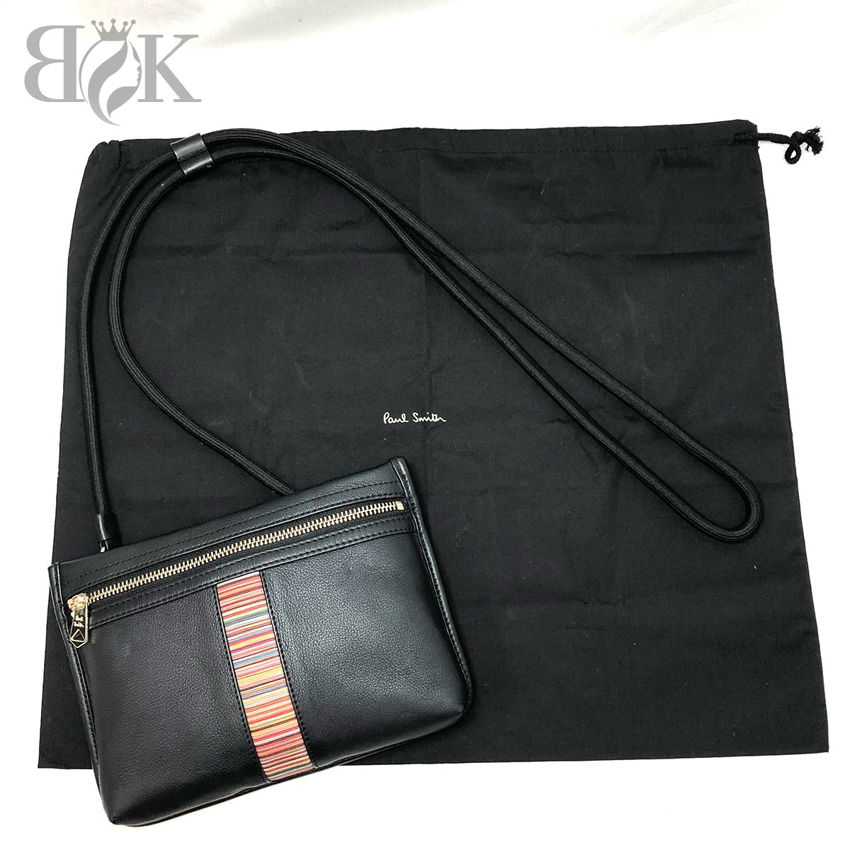 00s Paul Smith 十字架 クロスステッチ ショルダーバッグ 多機能 国内発☆PaulSmith】クロスオーバーストライプ ミニショルダー
