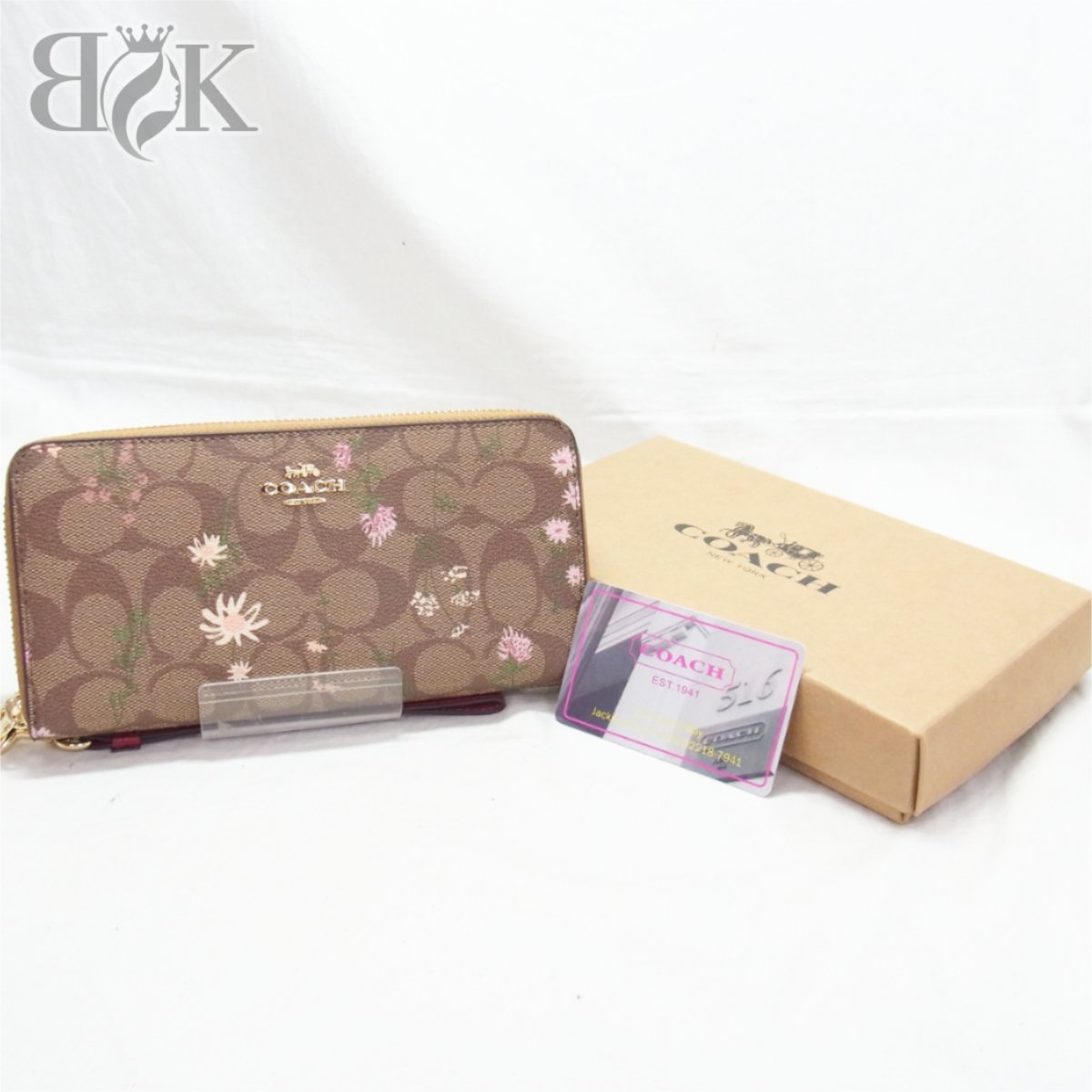 楽天市場】新品同様 コーチ 長財布 シグネチャー がま口 財布 ベージュ