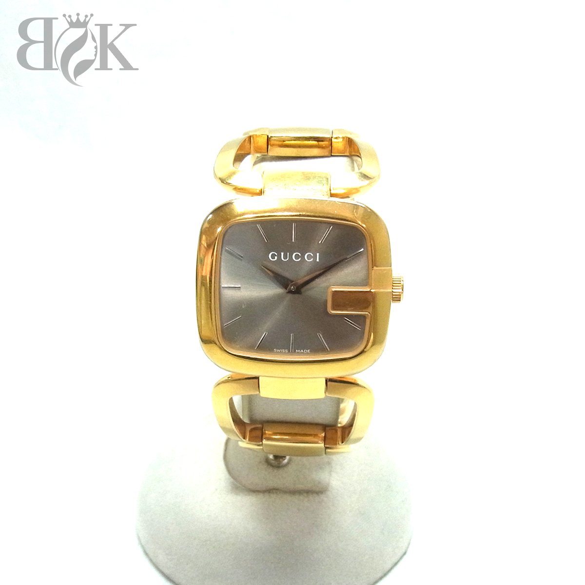 楽天市場】ｸﾞｯﾁ GUCCI 腕時計 ｸｵｰﾂ ﾋﾟﾝｸ革ﾍﾞﾙﾄ 6300L ｺﾞｰﾙﾄﾞ盤 【中古