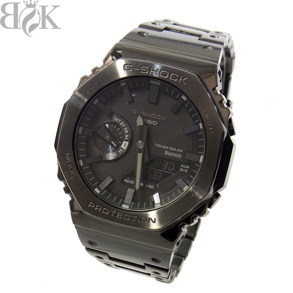 美品 カシオ G-SHOCK 2100続きもの GM-B2100BD-1AJF 盛りだくさん金属元素 メンズ ウオッチ デジアナ 電磁波ソーラー 黒 黒いこと 動くこと品 ◇ 〓 【中古】