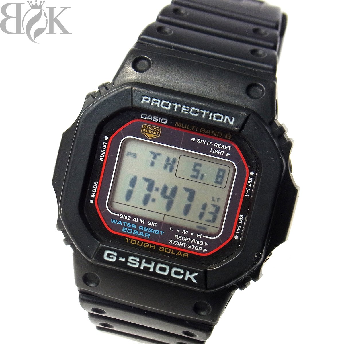 カシオ G-SHOCK 5600シリーズ GW-M5610U-1JF メンズ 腕時計 デジタル ソーラー 黒 ブラック 動作品 CASIO 〓 【中古】｜ブランド金庫　店