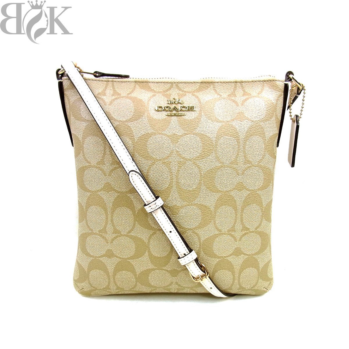 楽天市場】美品 COACH コーチ ブラウン マルチカラー ゴールド金具