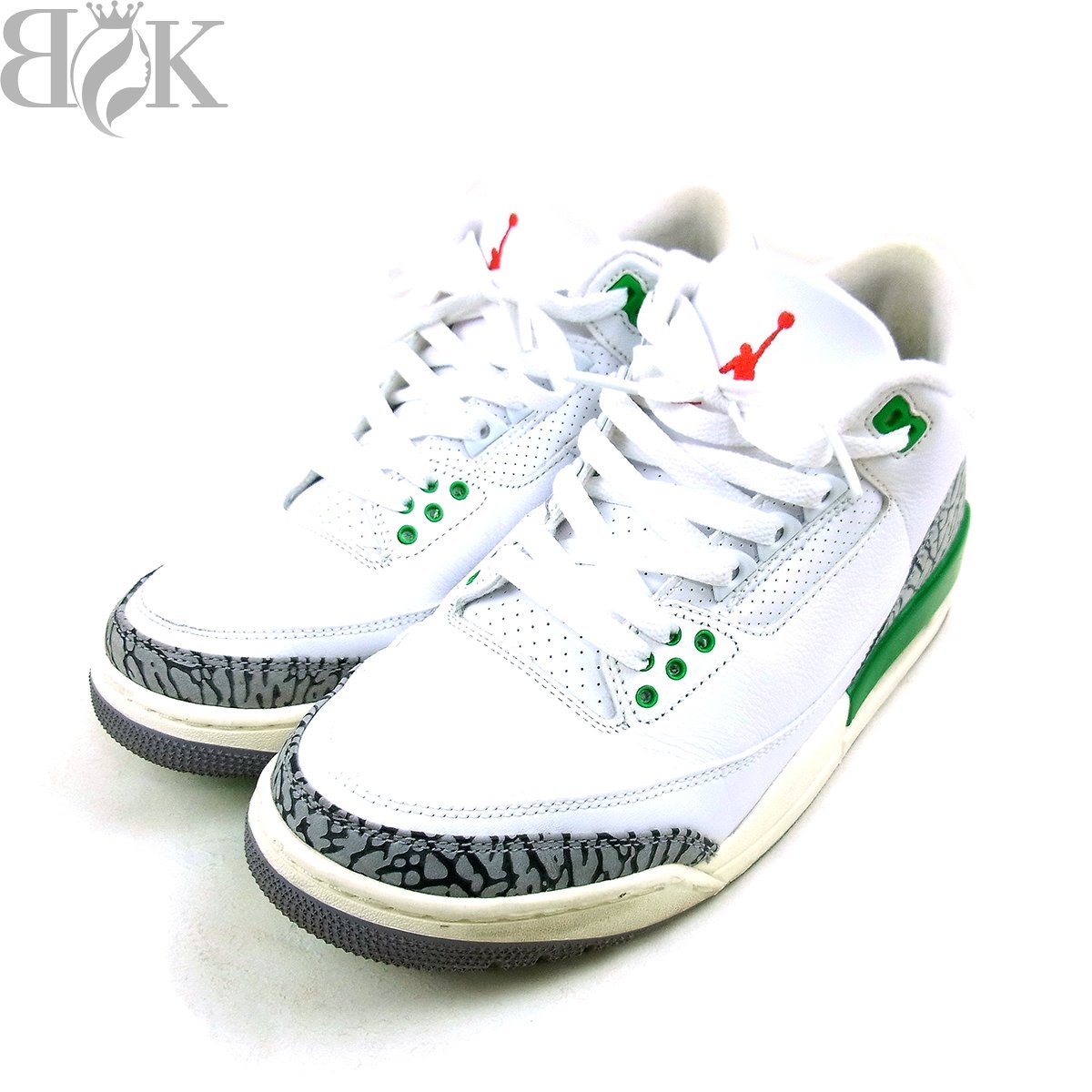 ナイキ エアジョーダン AIR JORDAN 3 RETRO スニーカー 靴 CK9246 136 白いこと 緑であること 書きあらわす大きさ:26.0珊 NIKE 〓 【中古】