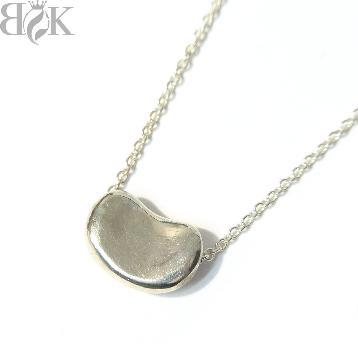 Tiffany & Co. ビーンネックレス　ラージ　チェーン45cmに延長済 TIFFANY&Co./ティファニー】 ビーン ラージ ネックレス シルバー