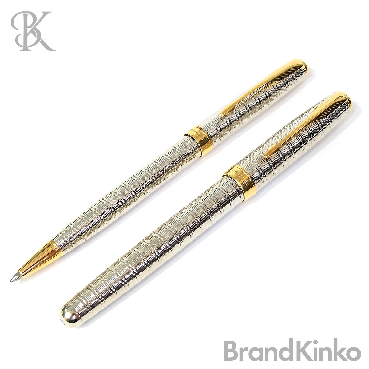 外観美品 パーカー ソネット 万年筆 ボールペン セット ペン先18K 750 コンビカラー シルバーカラー ゴールドカラー PARKER 〓 【中古】|ブランド金庫 店