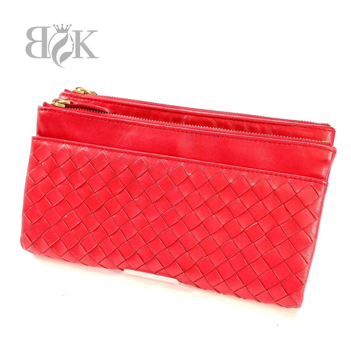 ボッテガヴェネタ 長財布　レッド ボッテガヴェネタ 財布 レディース 長財布 ハート BOTTEGAVENETA