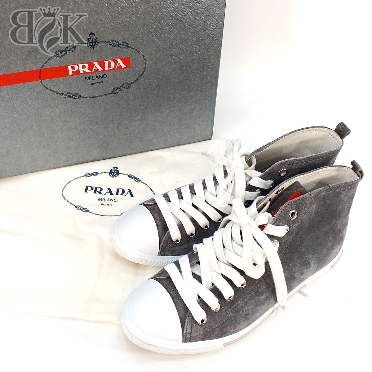 楽天市場】PRADA プラダ 14SS ラバーソールハイカットスニーカー