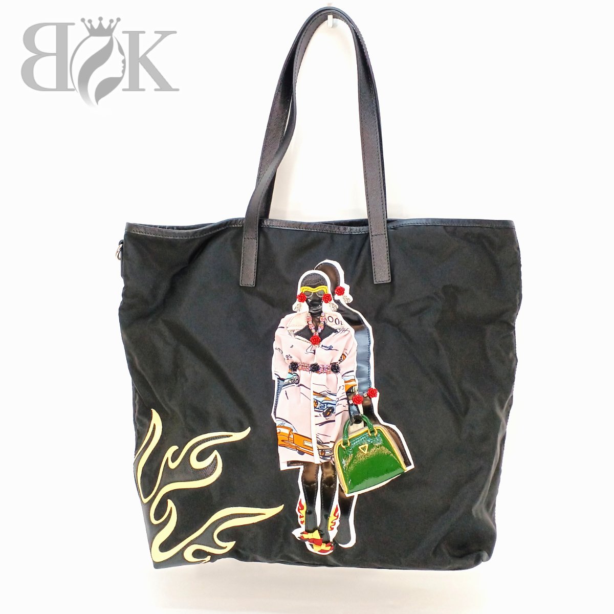 楽天市場】プラダ PRADA トートバッグ ロボット オレンジxマルチ