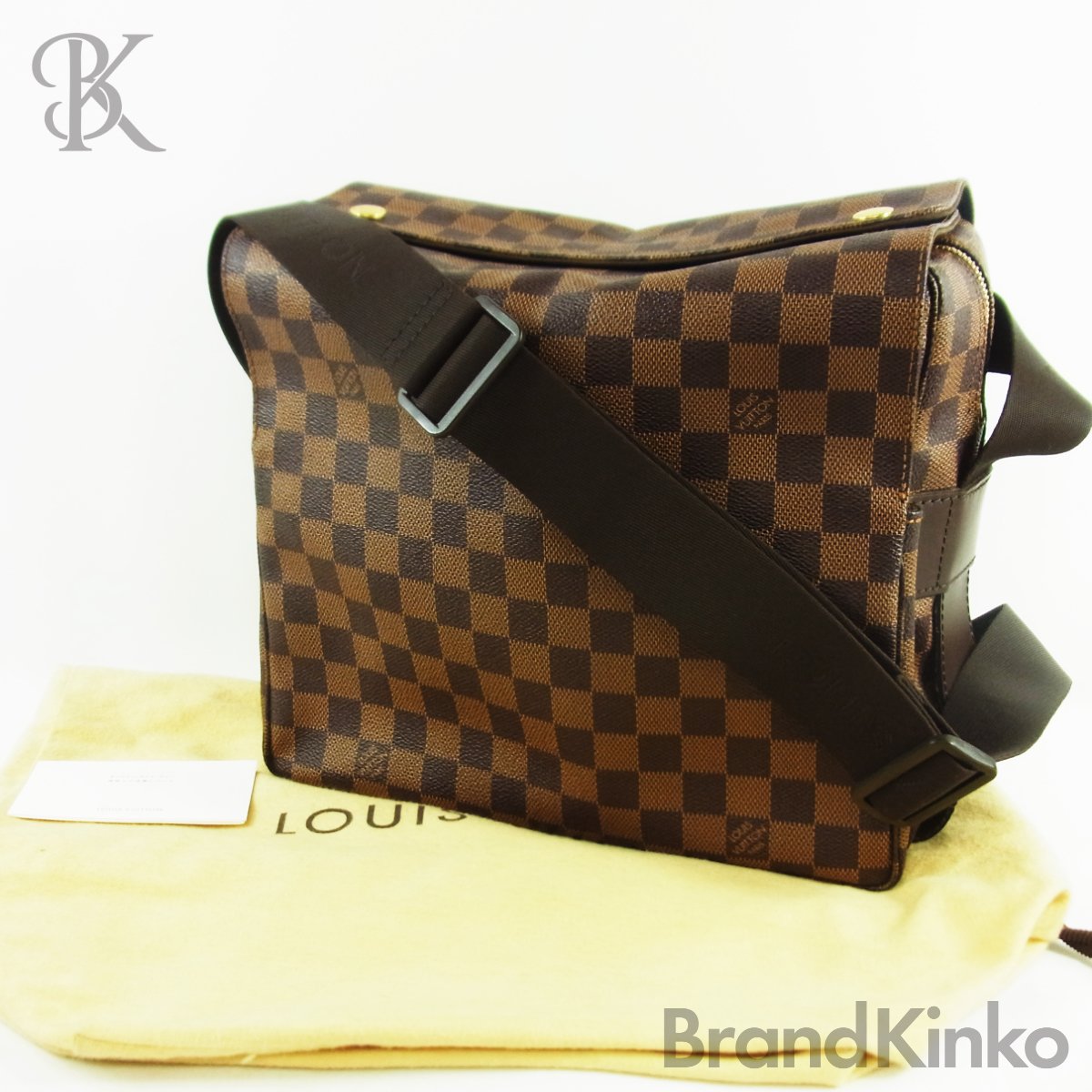 ヴィトン ナヴィグリオ N45255 ダミエ エベヌ ショルダーバッグ  TH0076 LOUIS VUITTON  ■【中古】