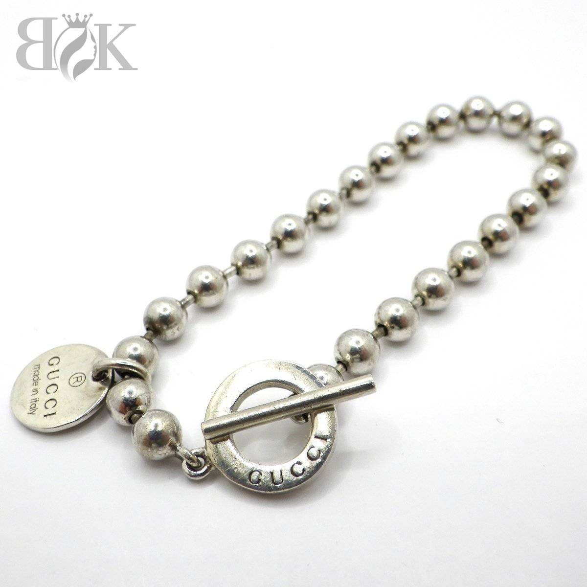 楽天市場】【GUCCI/グッチ】 ボールチェーン ブレスレット シルバー925